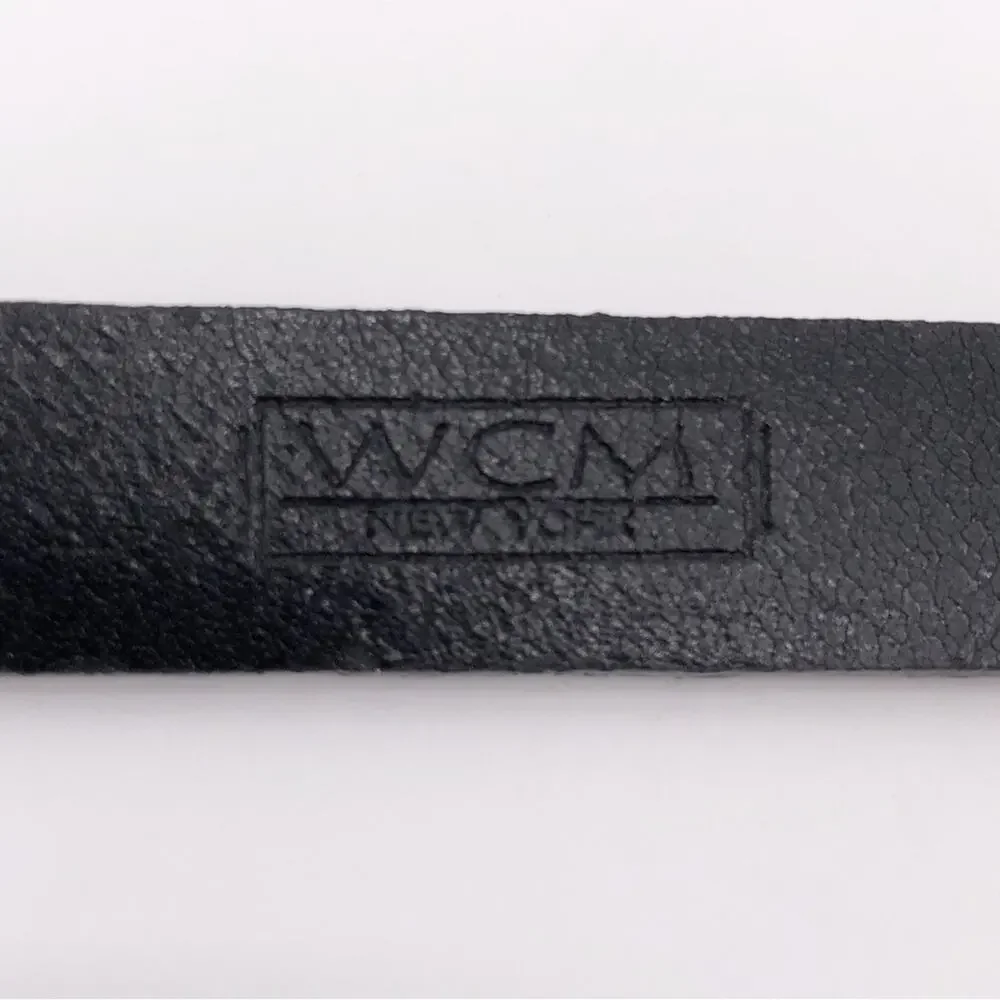WCM New York black & tan faux snake skin belt